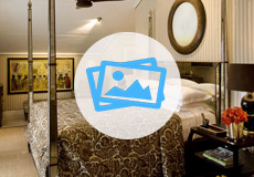 Bed in the Garden Villa Loft at Oyster Box Hotel