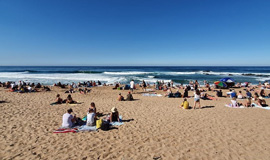 Beach scene in Ballito